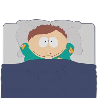 💤 Eric Cartman South Park 卡通, 床, 睡觉, 睡衣 telegram sticker