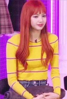 🍊 Lisa Kpop, Zangeres, Vrouw, Mode, Idool telegram sticker
