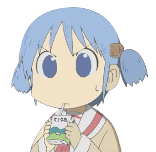 😧 大王牛乳 anime, milk, drink, cute, character, girl telegram sticker