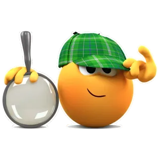 👮 นักสืบ, อิโมจิ, การสืบสวน, แว่นขยาย, ปริศนา, เชอร์ล็อก โฮล์มส์ telegram sticker