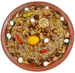 🍚 jedzenie, pilaw, ryż, jajka, danie, kuchnia, posiłek telegram sticker