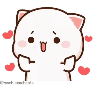 🥰 gato, lindo, corazón, amor, pegatina telegram sticker