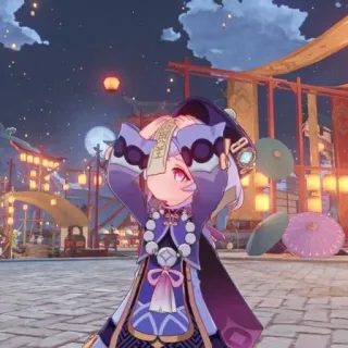 🈺 Qiqi Genshin Impact Qiqi, Genshin Impact, anime, videogame, schattig, zombie, meisje whatsapp sticker