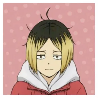 🌟 Kenma Kozume Haikyuu!! Anime, Dibujos animados, Adormilado, Cansado, Haikyuu, Kenma telegram sticker