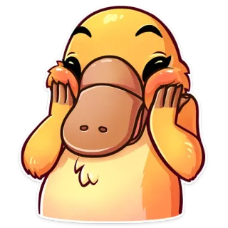 ☺️ duck, cute, animal, cartoon, emoji, sticker, happy telegram sticker