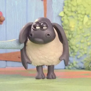 🍄 Shaun Shaun the Sheep Shaun das Schaf, Knetanimation, Schaf, Cartoon, Tier, niedlich telegram sticker