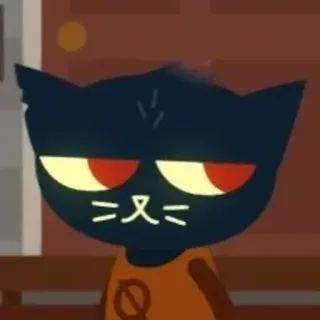 😑 Mae Borowski Night in the Woods мультфильм, кот, видеоигра, Night in the Woods, Мэй Боровски, инди игра telegram sticker