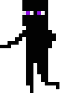 😈 Enderman Minecraft video game, pixelizado, enderman, minecraft, monstro, criatura telegram sticker
