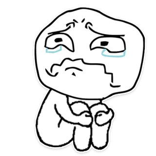 😥 มีม, เศร้า, ร้องไห้, ทุกข์ใจ, อารมณ์ telegram sticker