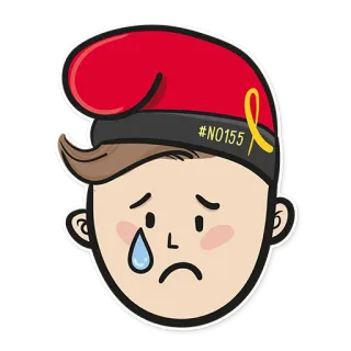 😢 #N0155 politica, catalogna, catalano, indipendenza, bandiera, protesta, fiocco giallo, triste whatsapp sticker
