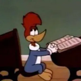 😇 Woody Woodpecker 만화, 새, 딱따구리, 우디 우드페커 telegram sticker