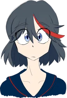 😳 Ryuko Matoi Kill la Kill Anime, Kreskówka, Dziewczyna, Kill la Kill, Ryuko Matoi telegram sticker