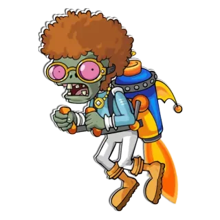 👹 ซอมบี้, Plants vs Zombies, วิดีโอเกม, จรวด, เจ็ทแพ็ค telegram sticker