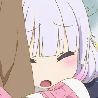 🍓 Kanna Kamui Miss Kobayashi's Dragon Maid Anime, Smok, Słodkie, Kanna, Kanna Kamui telegram sticker