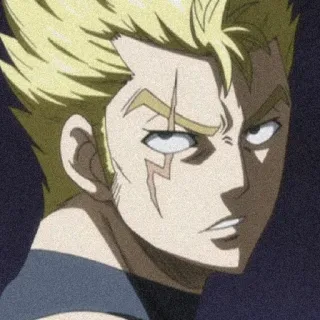 🤬 Laxus Dreyar Fairy Tail anime, fairy tail, laxus dreyar, lightning, scar, blond hair telegram sticker