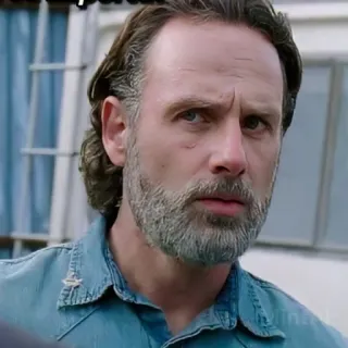 😳 Rick Grimes The Walking Dead рик граймс, ходячие мертвецы, сериал, персонаж, зомби, постапокалипсис whatsapp sticker
