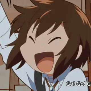 ☠️ Go! Go! Go! anime, cheering, encouragement, cartoon, celebration telegram sticker