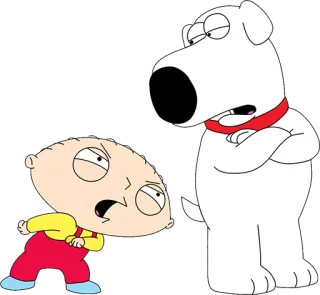 🗣 Stewie Griffin Family Guy stewie, brian, family guy, dessin animé telegram sticker