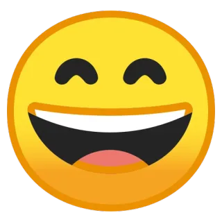 😄 Emoji, Senang, Senyum, Kuning, Kegembiraan telegram sticker
