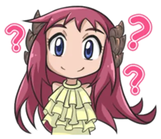 🤔 อนิเมะ, เครื่องหมายคำถาม, สับสน, อยากรู้อยากเห็น, ตัวละคร, การ์ตูน telegram sticker