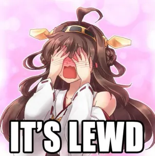 😳 IT'S LEWD アニメ, マンガ, R18, ステッカー, 面白い telegram sticker