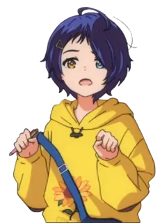 🙃 Ai Ohto Wonder Egg Priority Anime, Fofo, Animação japonesa, Desenho animado, Garota, Personagem telegram sticker