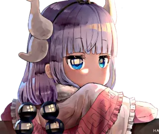🐉 Kanna Kamui Miss Kobayashi's Dragon Maid Anime, Dragón, Lindo, Kawaii, Manga, Kanna, Miss Kobayashi's Dragon Maid telegram sticker