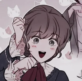 🗞 anime, cute, girl, cartoon, illustration whatsapp sticker