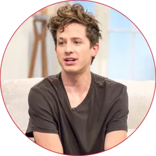 😕 Charlie Puth celebrity, singer, musician, portrait, person telegram sticker