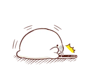 ☹️ foca, desenho animado, fofo, engraçado, animal, kawaii telegram sticker