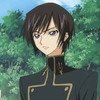 🥀 Lelouch Lamperouge Code Geass 애니,  를르슈, 코드기어스, 캐릭터, 애니 캐릭터 telegram sticker