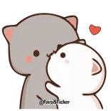 ❤️ @Fuss&Sticker mèo, nhãn dán, dễ thương, kawaii telegram sticker