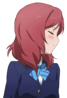 😒 อนิเมะ, ตัวละคร, เด็กผู้หญิง, ชุดนักเรียน, น่ารัก telegram sticker