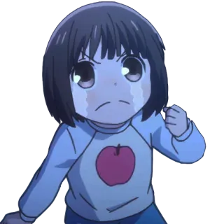 💪 Аниме, Ребенок, Расстроен, Злой, Мультфильм telegram sticker