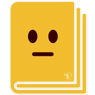 📔 libro, emoji, amarillo, dibujo animado telegram sticker