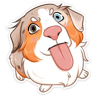 ⏺ собака, мультик, милый, животное, наклейка, австралийская овчарка telegram sticker