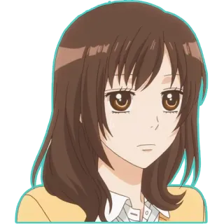 😒 anime, girl, portrait, cartoon, character whatsapp sticker