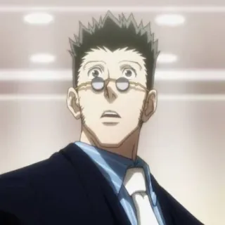 🇯🇵 Leorio Hunter x Hunter anime, manga, Leorio, Hunter x Hunter, character, glasses, suit telegram sticker