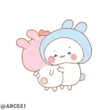 😻 คาวาอิ, น่ารัก, กระต่าย, สัตว์, มิตรภาพ telegram sticker