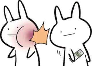 📱 Hase, schlagen, Geld, Cartoon, Tier, Gewalt, schlagen whatsapp sticker