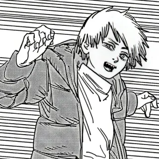 ⚙️ Denji Chainsaw Man Manga, Anime, Chainsaw Man, Denji, Personnage, Illustration telegram sticker