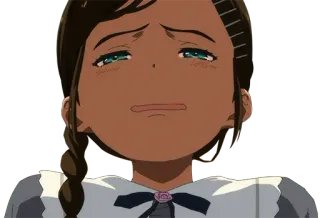 👧 Anime, Mädchen, weinen, traurig, emotional, Tränen telegram sticker