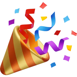 🥳 coriandoli, festa, celebrazione, petardo, festivo, divertente whatsapp sticker