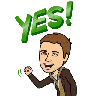 🤘 YES! có, phê duyệt, thành công, tích cực, đồng ý whatsapp sticker