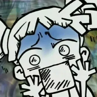 😱 cartoon, shocked, anime, surprised, emotion telegram sticker