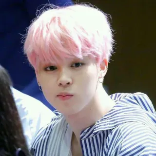 🌈 Jimin Чимин, BTS, K-pop, Айдол, розовые волосы, Корейский, Певец, Музыка whatsapp sticker