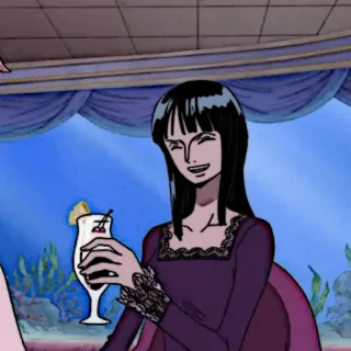 📜 Nico Robin One Piece 动漫, 海贼王, 妮可·罗宾, 角色, 粉丝创作 telegram sticker