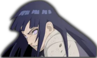 😈 Hinata Hyuga Naruto anime, manga, ninja, battle, fighting, angry, determination telegram sticker