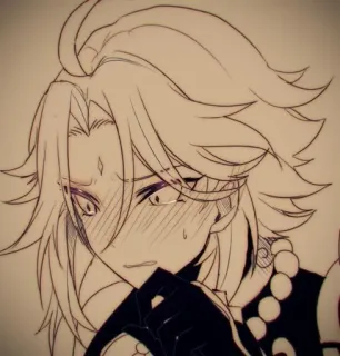 🌟 Xiao Genshin Impact anime, fanart, Genshin Impact, Xiao, rubor telegram sticker