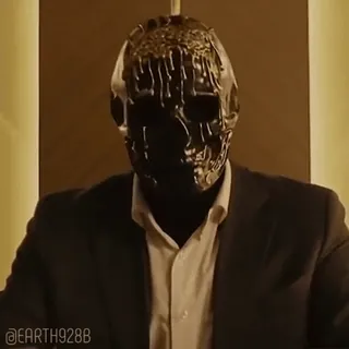 😡 EARTH928B 骷髅, 面具, 西装, 令人毛骨悚然, 黑暗, 邪恶 whatsapp sticker